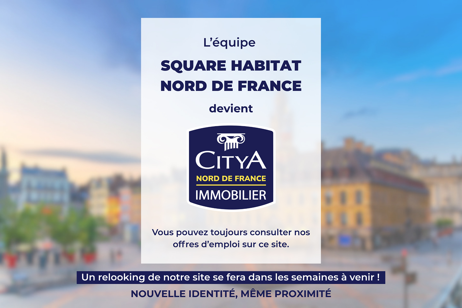 Square Habitat Nord de France devient Citya Nord de France